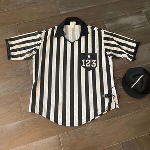 California Costumes Referee Shirt, Cap and Whistle Mens Large 42-44 Halloween
